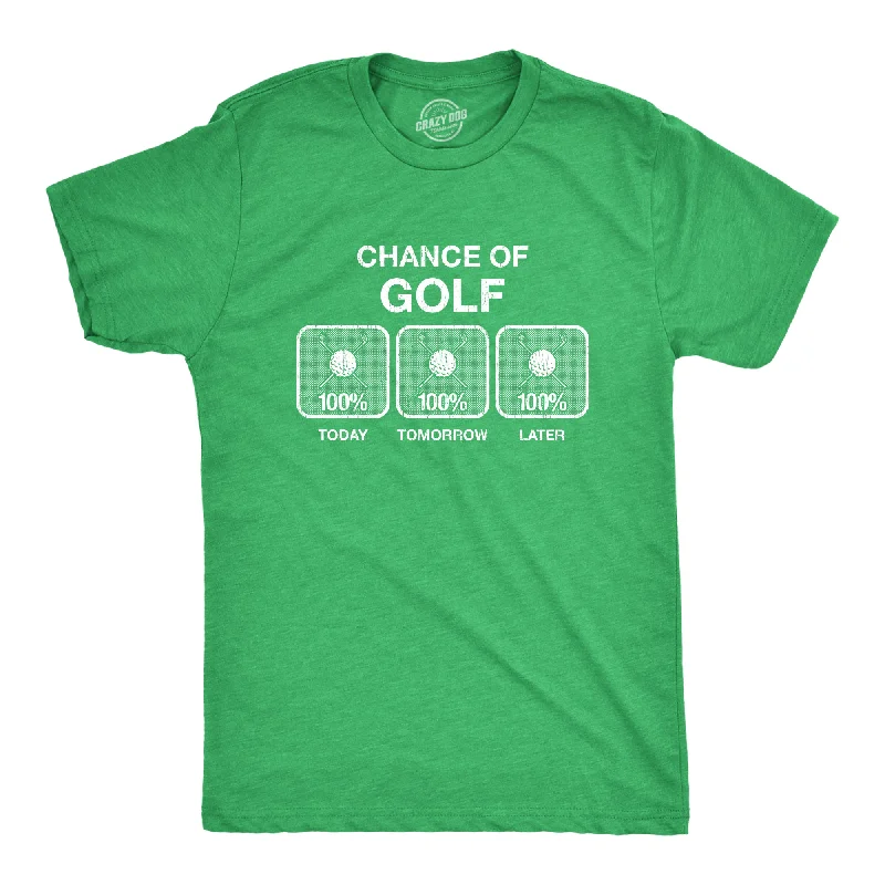 men's graphic t-shirts -100% Chance Of Golf Men's T Shirt