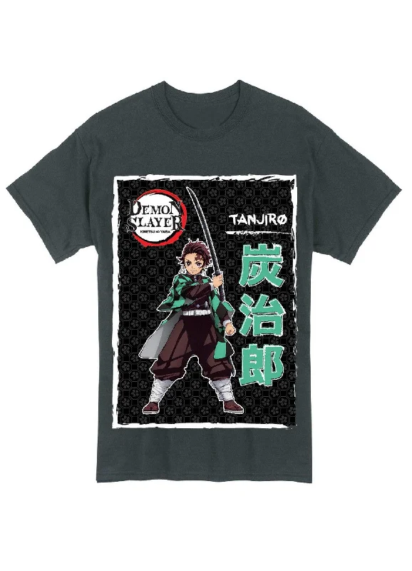 men's comfortable print tees -Demon Slayer - Tanjiro Kamado Men's T-Shirt