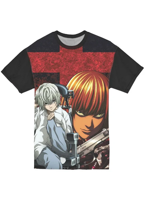 men's printed t-shirts -Death Note - Near And Mello Jrs Sublimation T-Shirt