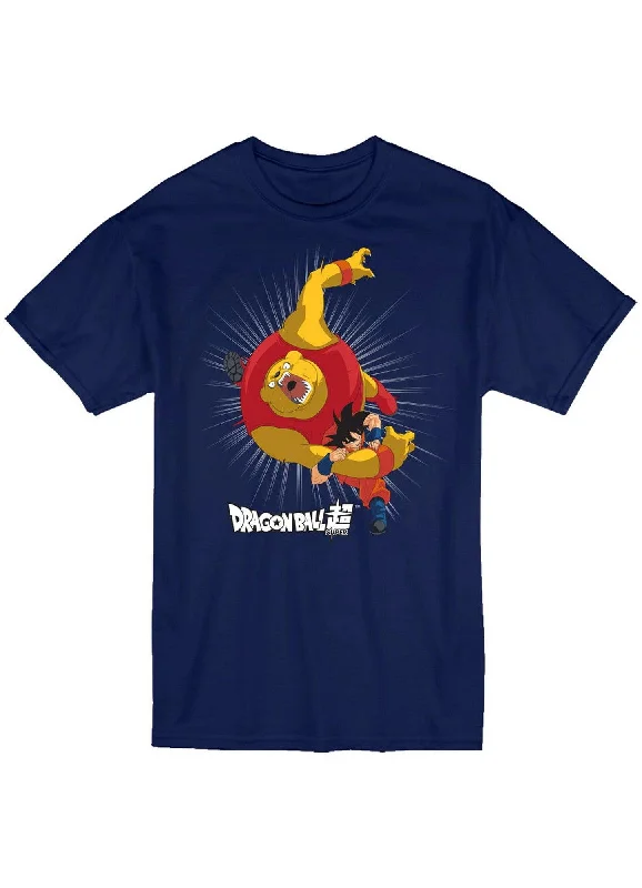 men's vintage t-shirts -Dragon Ball Super - Son Goku Vs Botamo Screen Print Men's T-Shirt