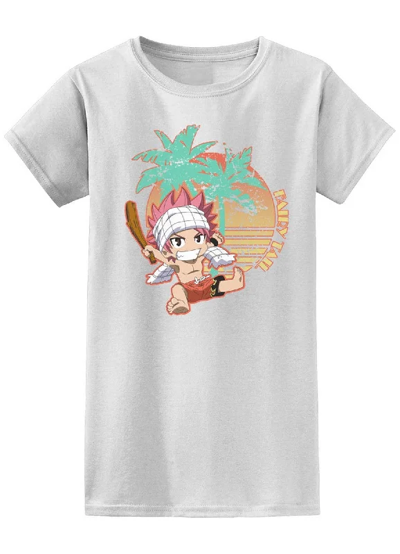 men's slim-fit plain t-shirts -Fairy Tail - SD Natsu Dragneel Beachwear Jrs Print T-Shirt