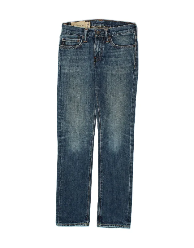 ABERCROMBIE & FITCH Boys Slim Jeans 11-12 Years  W26 L26  Blue Cotton