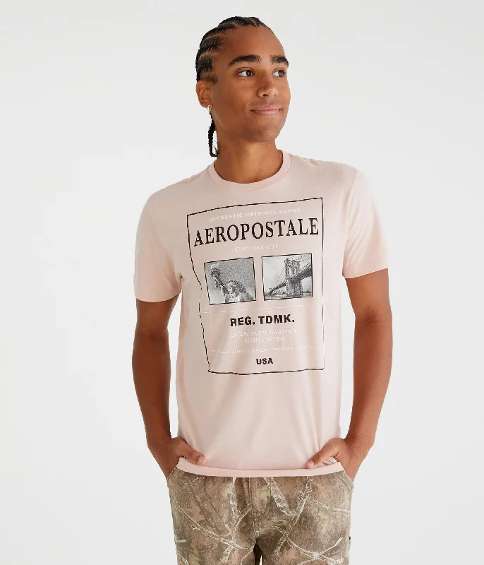 men's basic t-shirts -Aeropostale City Scene Graphic Tee