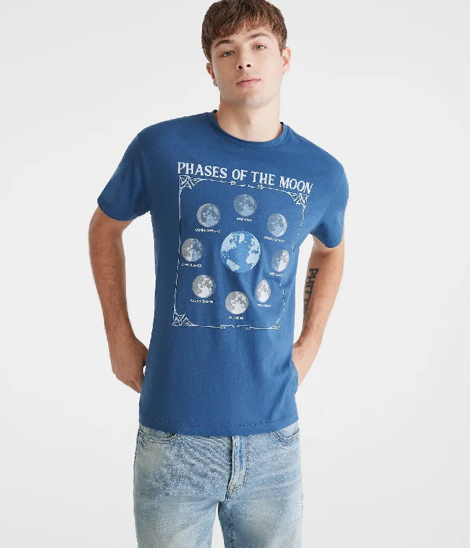 men's comfortable t-shirts -Aeropostale Moon Phases Graphic Tee