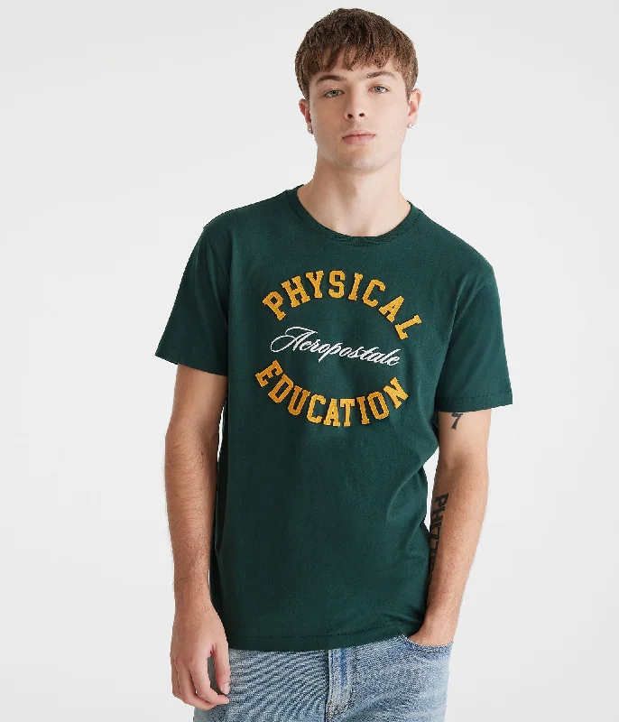 men's striped t-shirts -Aeropostale Physical Education Appliqué Graphic Tee