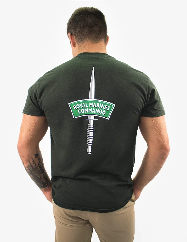 men's personalized t-shirts -Basic Royal Marines Commando Dagger and Flash T-Shirt