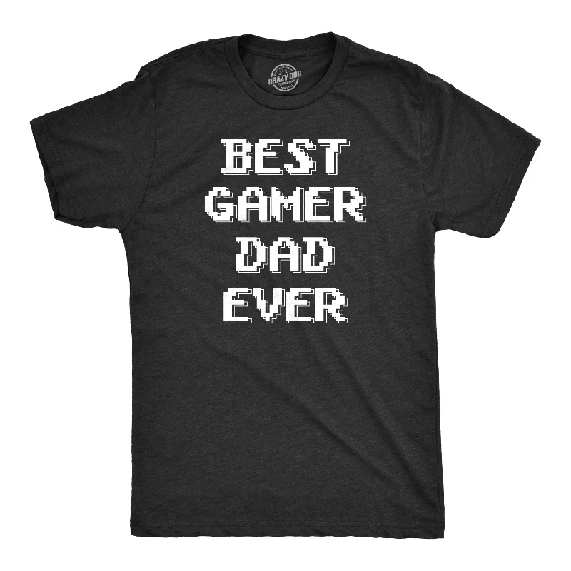 men's simple stylish t-shirts -Best Gamer Dad Ever Men's T Shirt