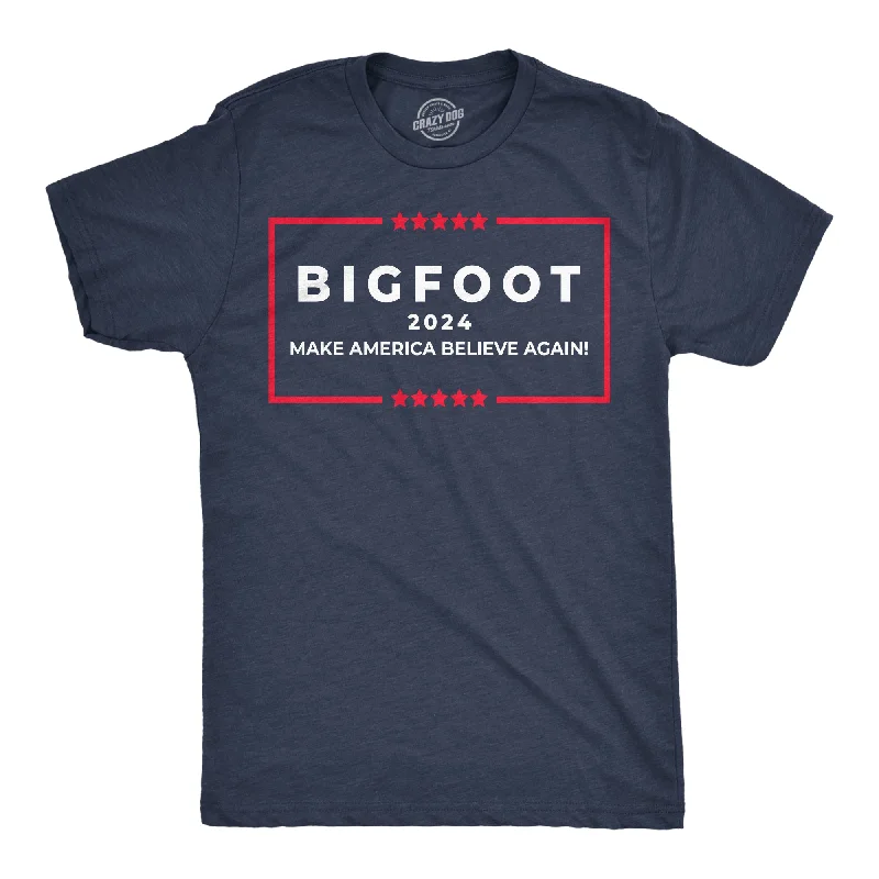 men's eco-friendly printed t-shirts -Bigfoot 2024 Men's T Shirt