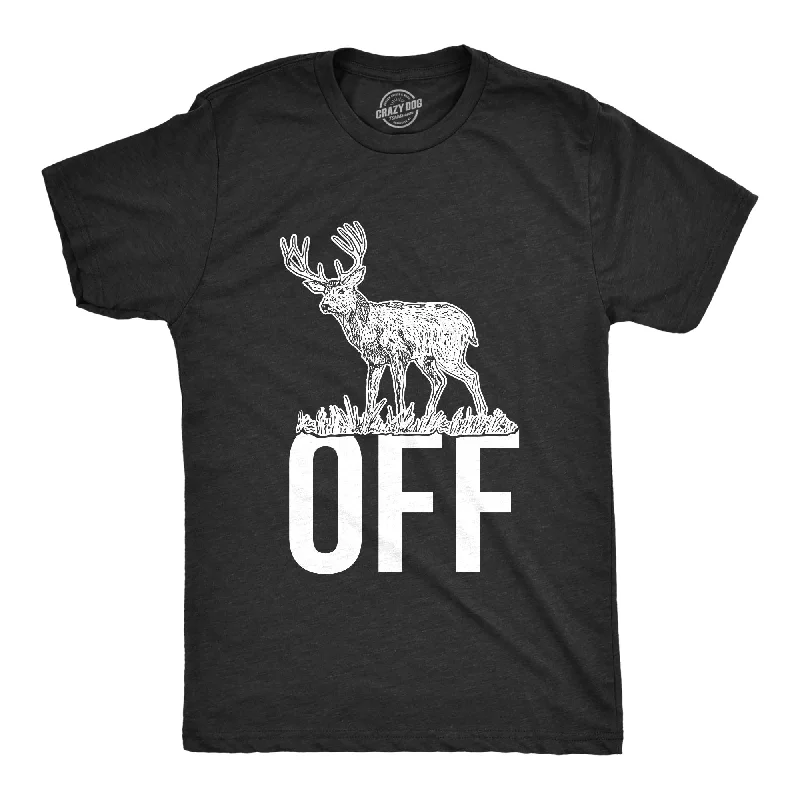 men's graphic print t-shirts -Buck Off Men's T Shirt