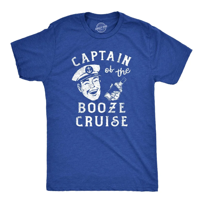 men's printed logo tees -Captain Of The Booze Cruise Men's T Shirt