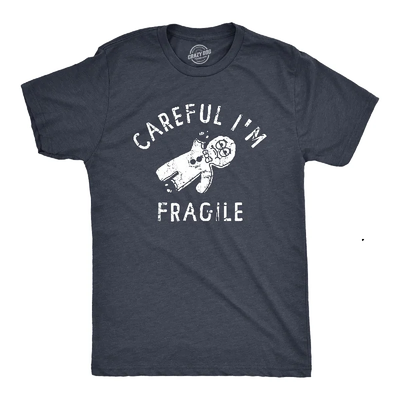 men's short-sleeve cotton t-shirts -Careful Im Fragile Men's T Shirt