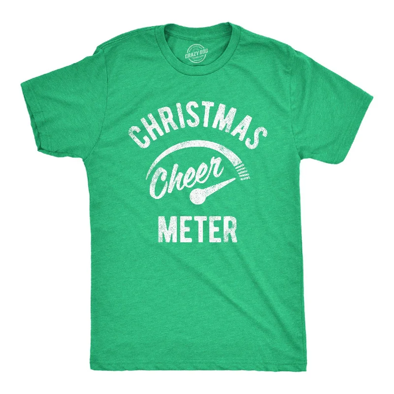 men's unique graphic t-shirts -Christmas Cheer Meter Men's T Shirt