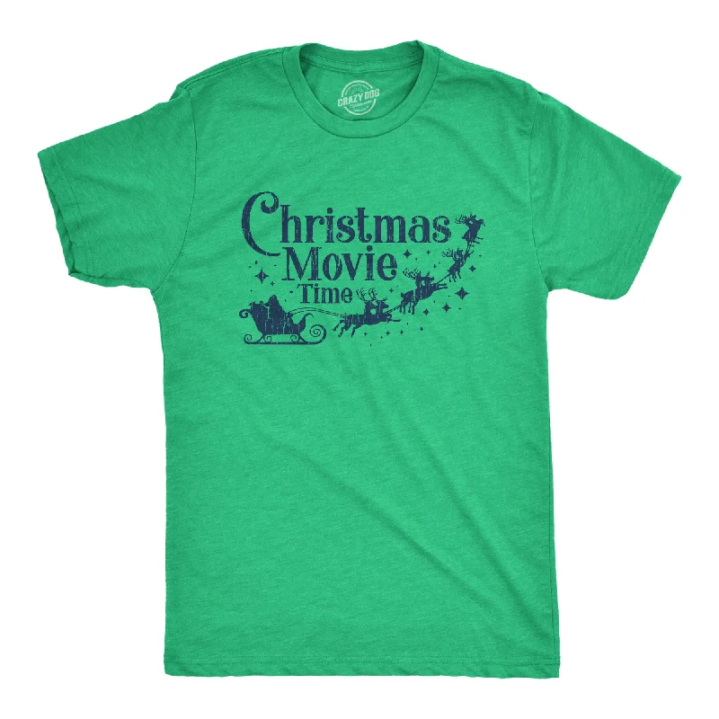 men's statement t-shirts -Christmas Movie Time Men's T Shirt