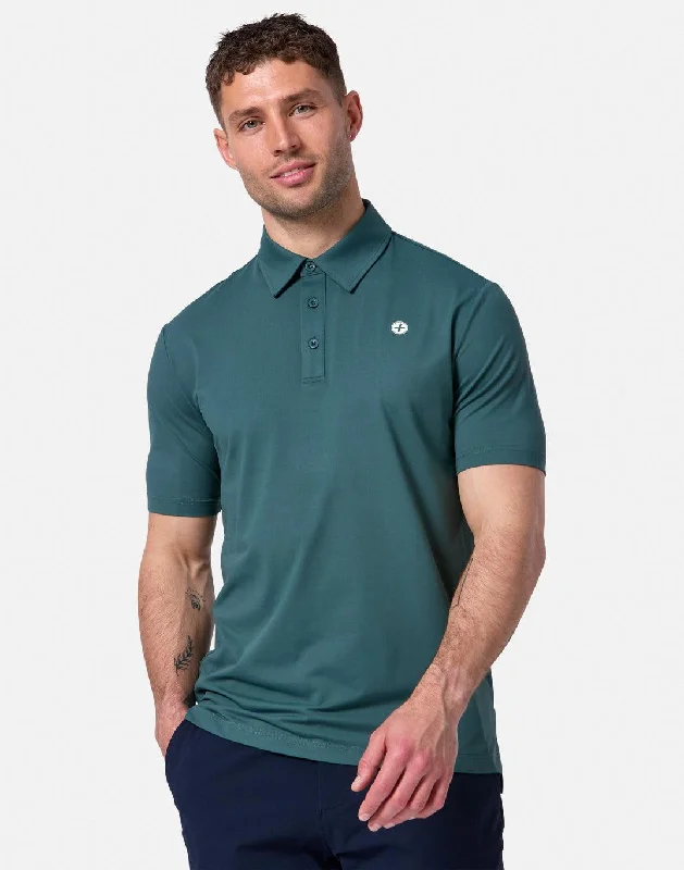 men's relaxed fit t-shirts -Coffee Polo Tee in Sage