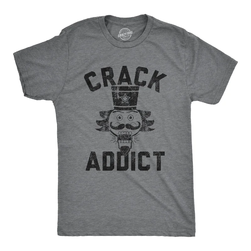 men's designer printed t-shirts -Crack Addict Men's T Shirt