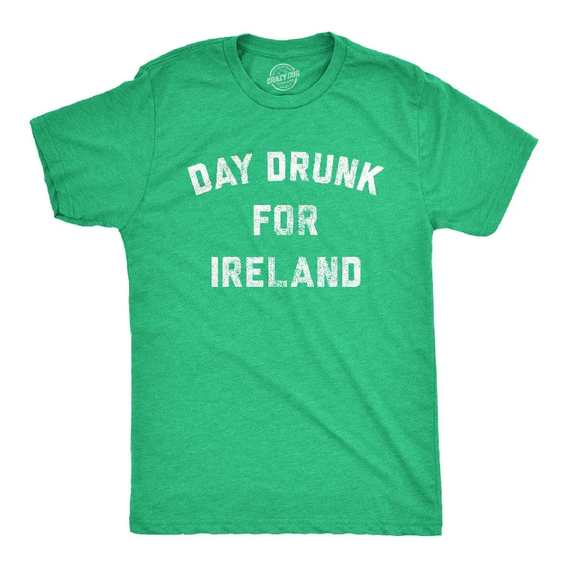 men's athletic graphic t-shirts -Day Drunk For Ireland Men's T Shirt