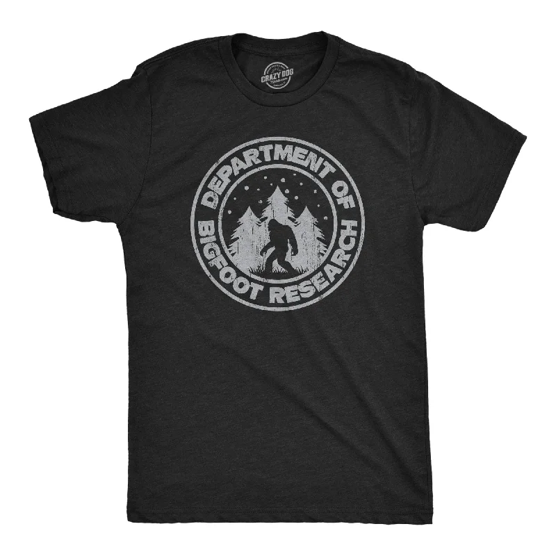 men's short sleeve t-shirts -Department Of Bigfoot Research Men's T Shirt