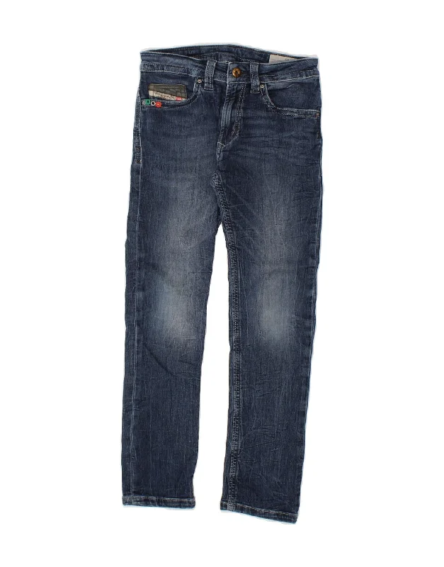 DIESEL Boys Slim Jeans 7-8 Years W24 L24  Navy Blue Cotton