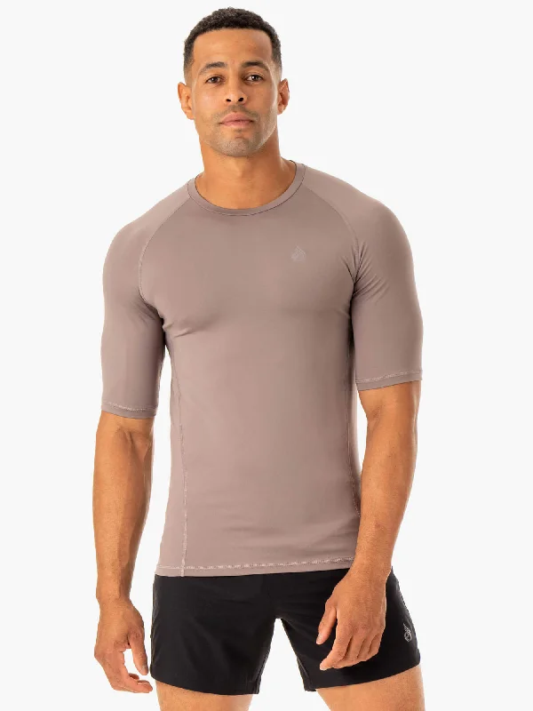 men's graphic t-shirts -Division Base Layer T-Shirt - Taupe