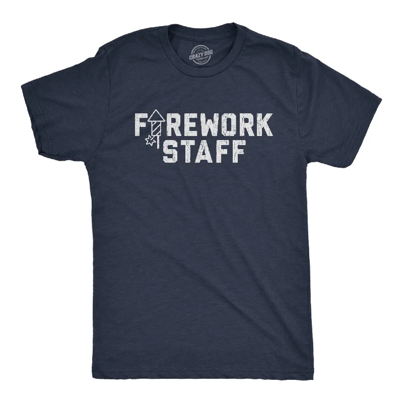 men's soft and breathable t-shirts -Firework Staff Men's T Shirt