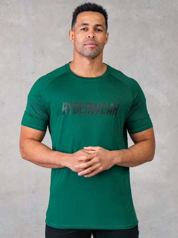 men's modern design t-shirts -Flex Mesh T-Shirt - Dark Green