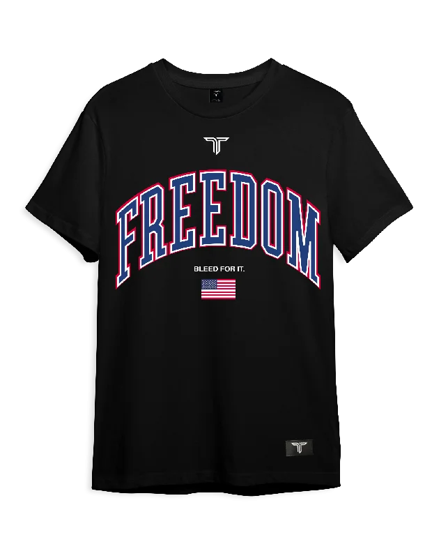 men's loose fit t-shirts -Freedom T-Shirt - Black