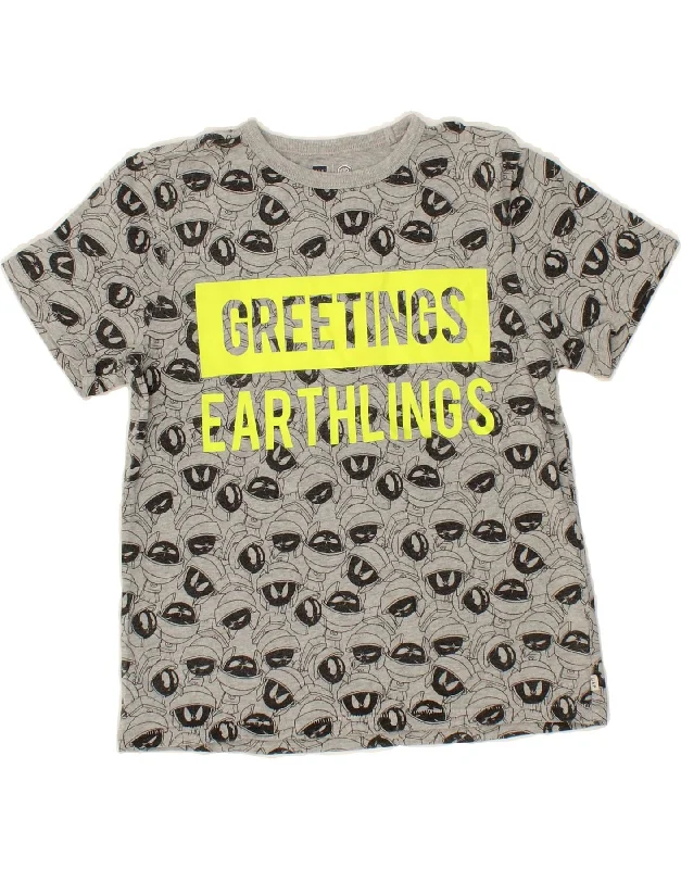 men's t-shirts with funny sayings -GAP Boys Graphic T-Shirt Top 9-10 Years Grey