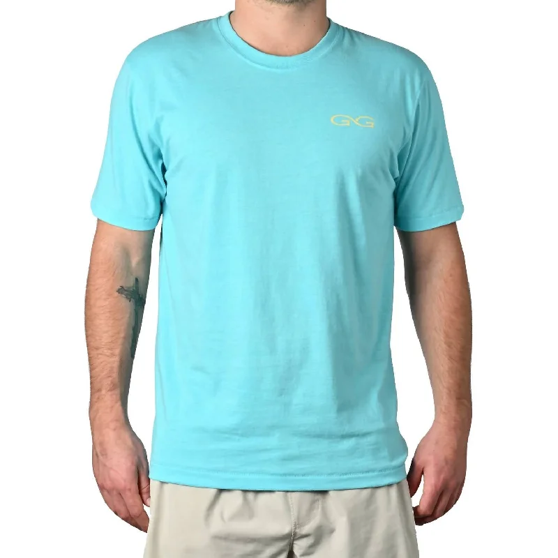 men's printed logo t-shirts -Graphic Tee In Aquatic