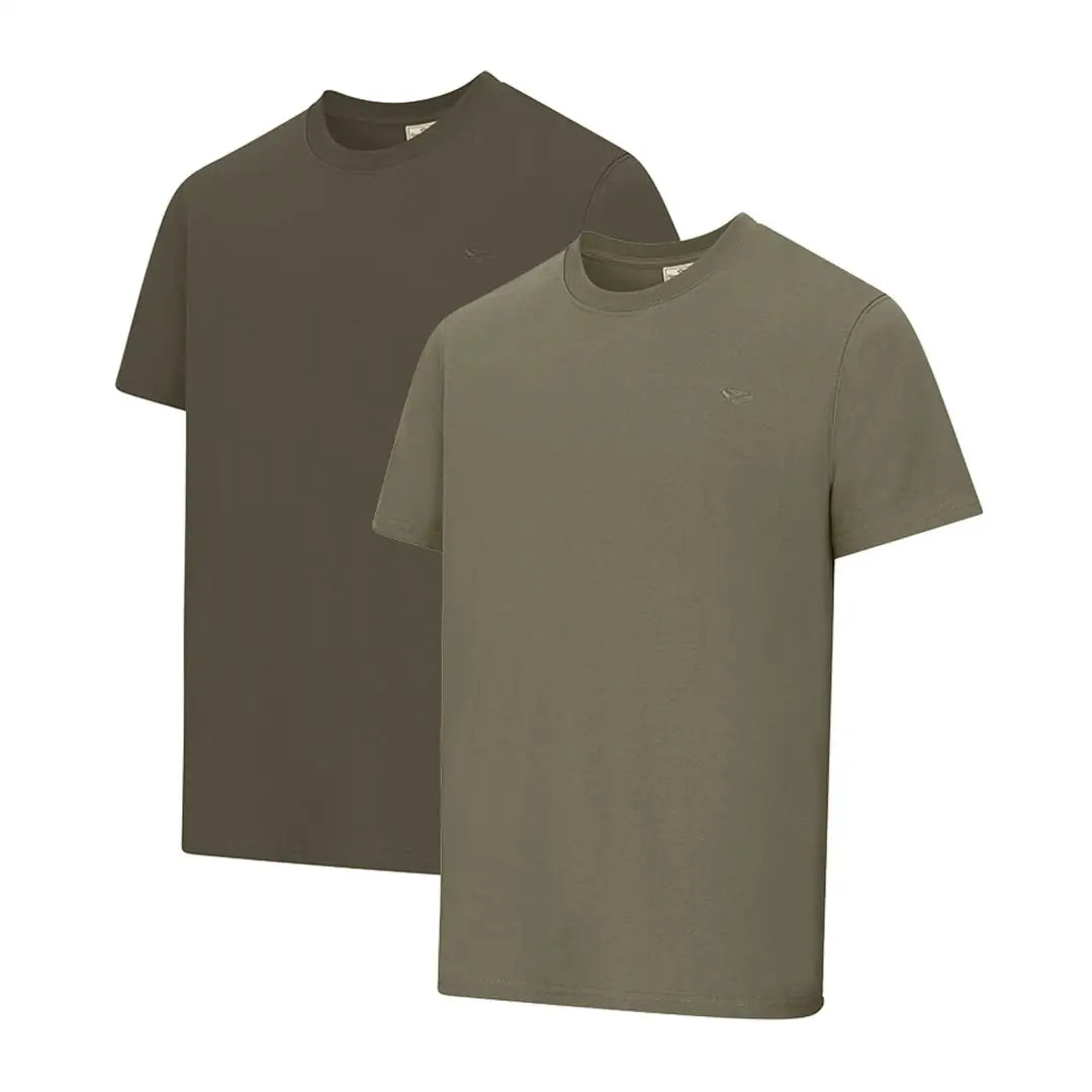 men's comfortable graphic tees -Hoggs Of Fife Sandwood T-Shirts 2 Pack