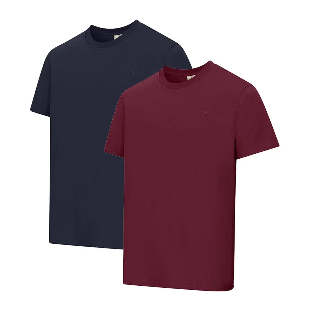 men's cotton blend t-shirts -Hoggs Of Fife Sandwood T-Shirts 2 Pack