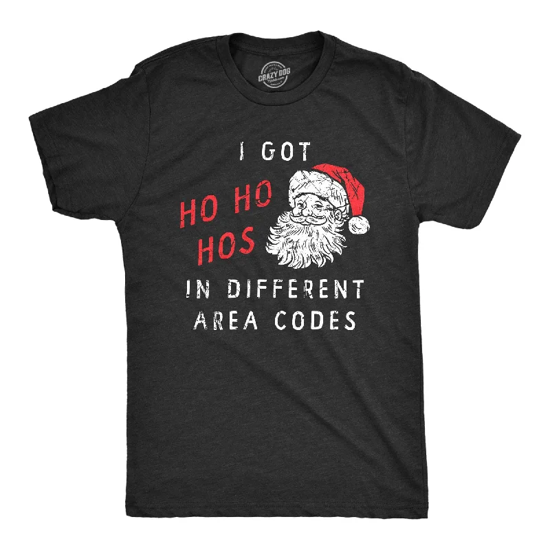 men's comfortable t-shirts -I Got Ho Ho Hos In Different Area Codes Men's T Shirt