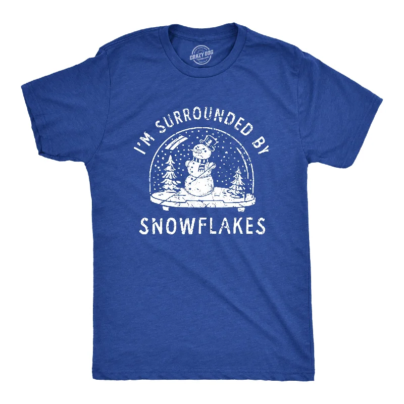 men's oversized t-shirts -Im Surrounded By Snowflakes Men's T Shirt