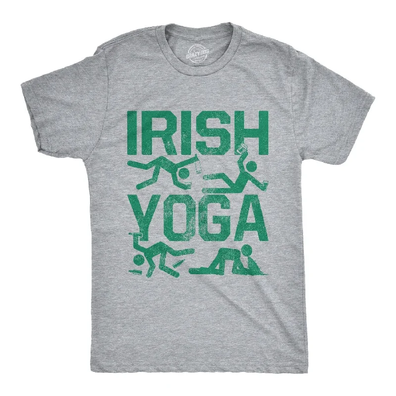 men's daily wear t-shirts -Irish Yoga Men's T Shirt