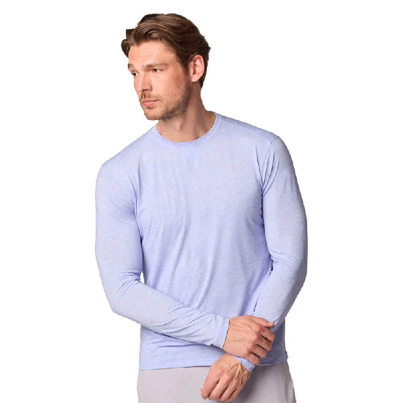 men's crewneck t-shirts -Johnnie-O Course Prep-Formance Long Sleeve T-Shirt - Galaxy*