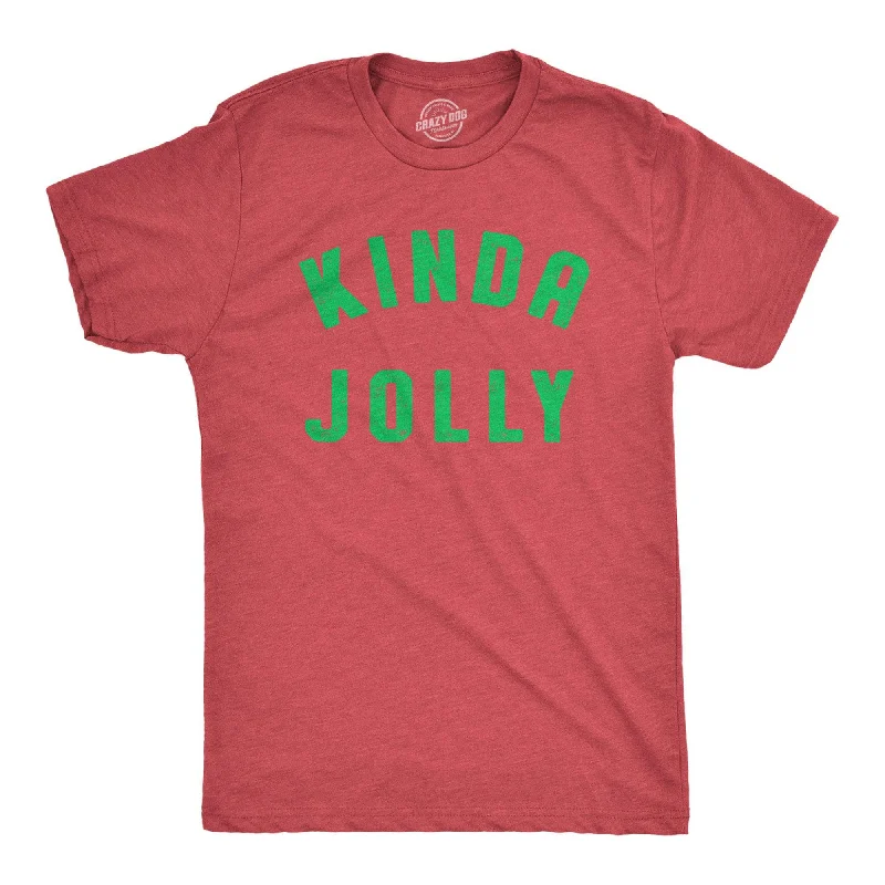 men's minimalist t-shirts -Kinda Jolly Men's T Shirt