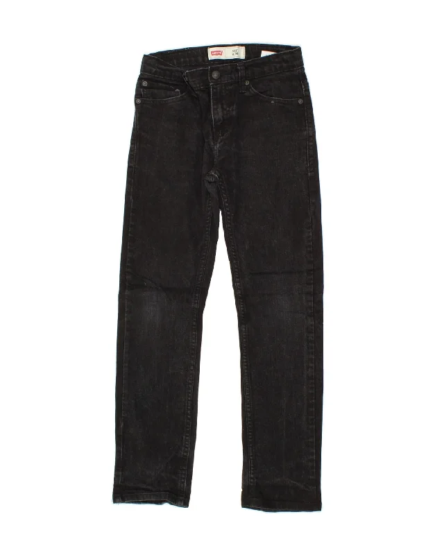 LEE Boys 511 Slim Jeans 11-12 Years W26 L26 Black Cotton