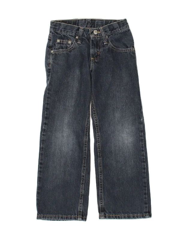 LEE Boys Loose Jeans 7-8 Years Small W22 L22 Navy Blue Cotton