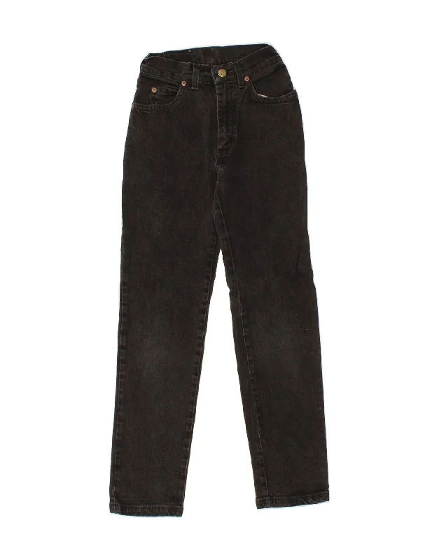 LEE Boys Straight Jeans 10-11 Years W24 L25 Black Cotton