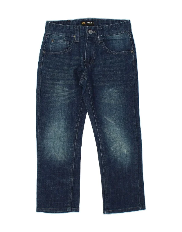 LEE Boys Straight Skinny Jeans 7-8 Years W24 L20 Blue Cotton