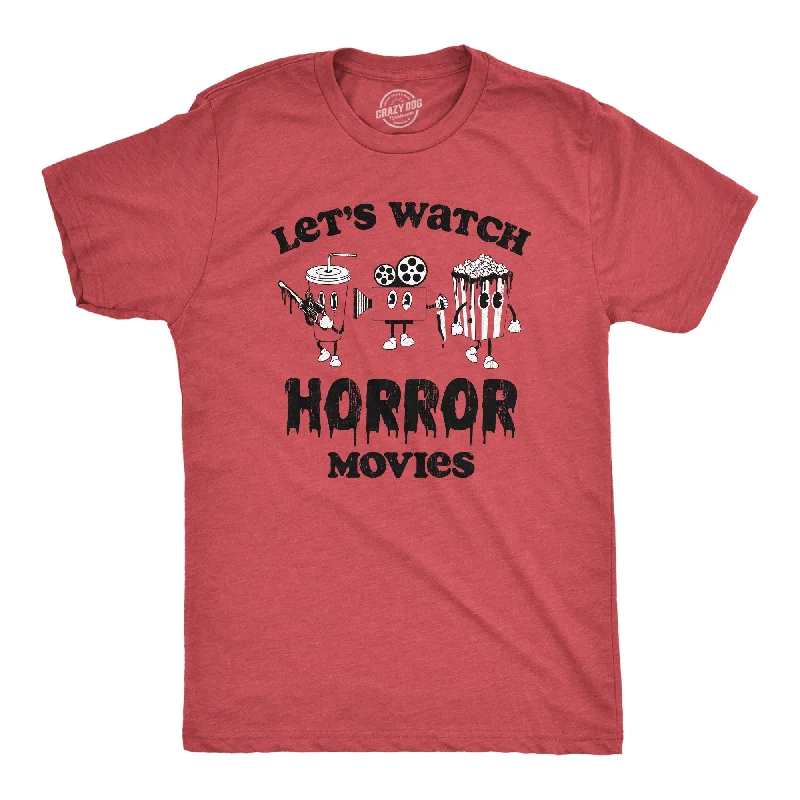 men's eco-friendly printed t-shirts -Lets Watch Horror Movies Men's T Shirt