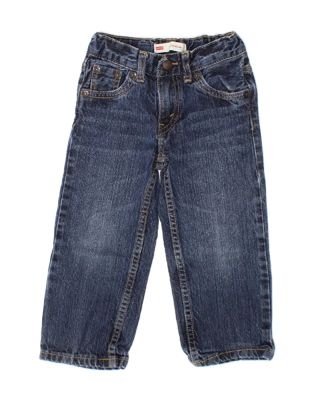 LEVI'S Boys 505 Regular Straight Jeans 2-3 Years W20 L13 Blue Cotton