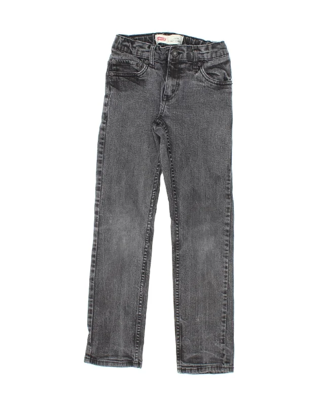 LEVI'S Boys Slim Jeans 9-10 Years W25 L25 Grey Cotton