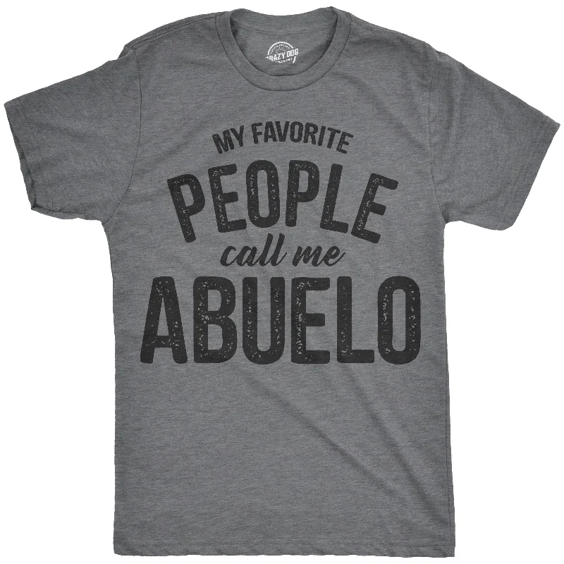 men's cotton t-shirts for summer -My Favorite People Call Me Abuelo Men's T Shirt