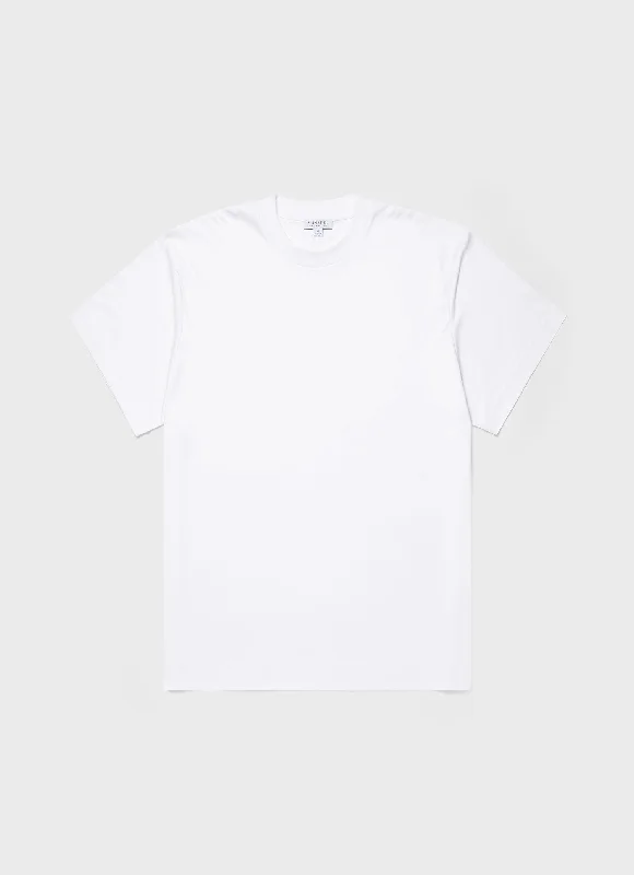 men's trendy graphic t-shirts -Men's Oversized Heavyweight T-shirt in White