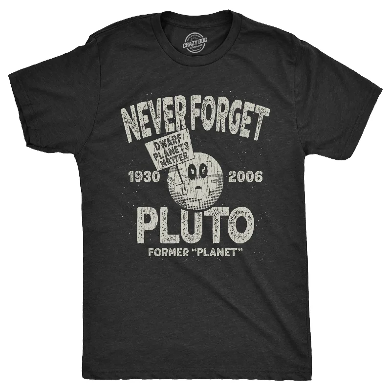 men's v-neck t-shirts -Never Forget Pluto Men's T Shirt