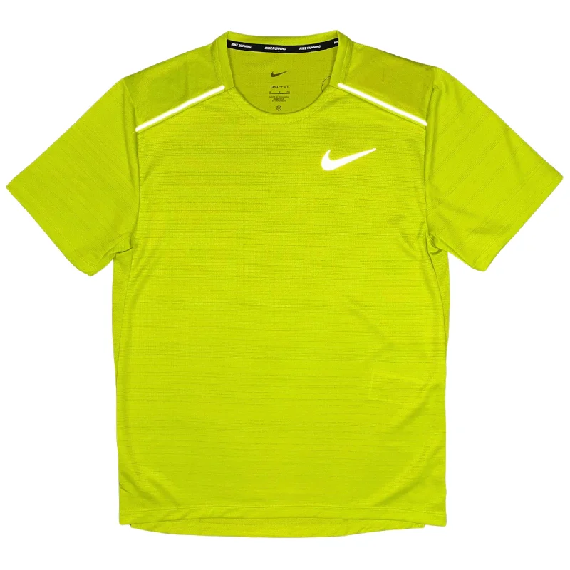 men's statement t-shirts -Nike Miler T-Shirt 1.0 - OG Neon