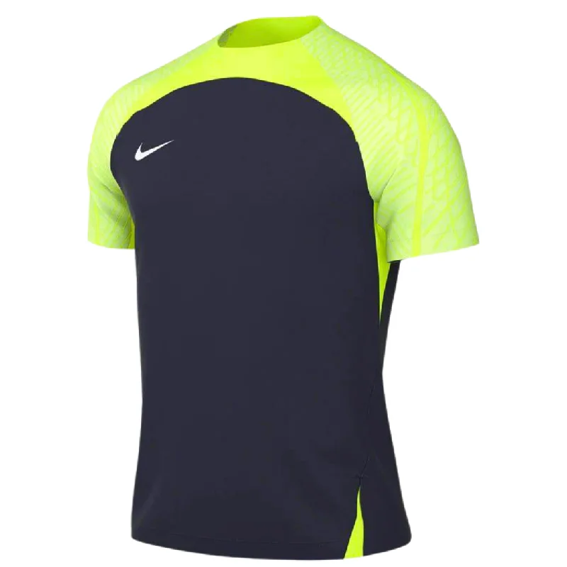 men's bold graphic t-shirts -Nike Strike 23 Training T Shirt - Obsidian Volt