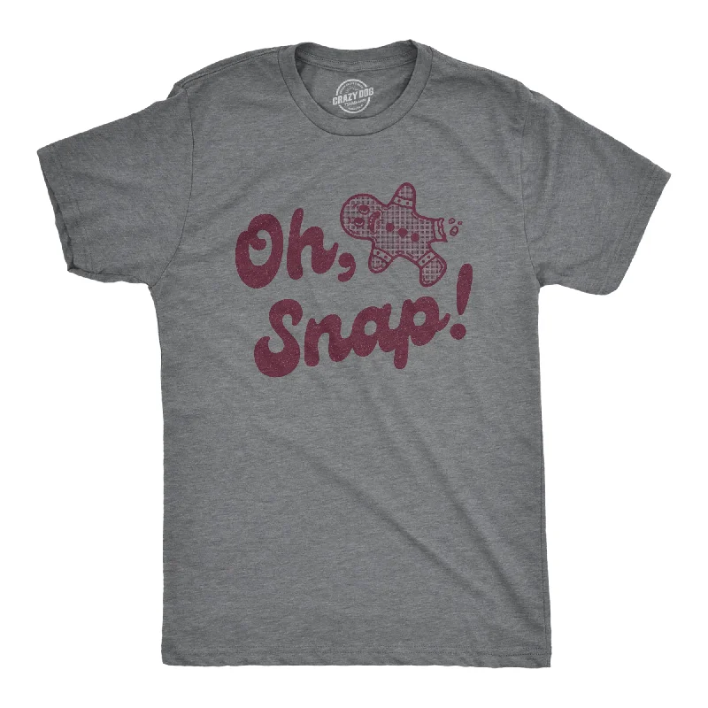 men's graphic slogan t-shirts -Oh Snap Men's T Shirt