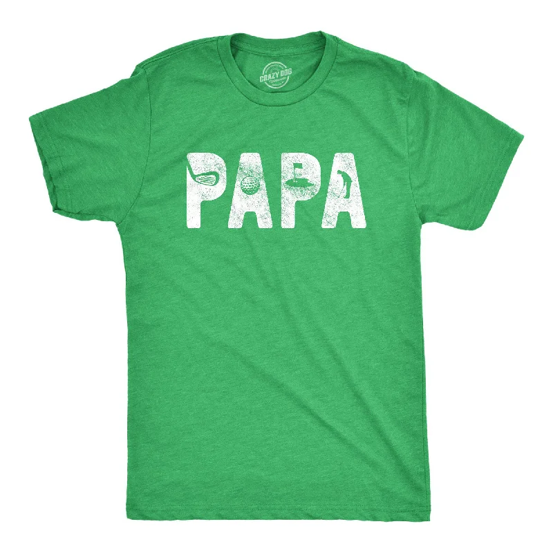 men's light t-shirts for summer -Papa Golf Men's T Shirt