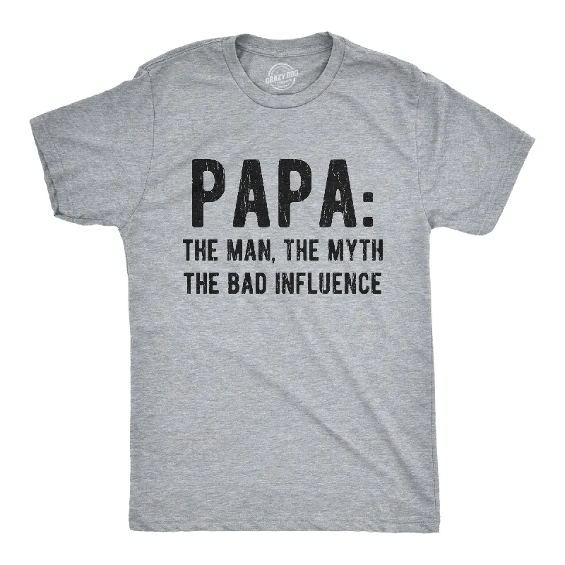 men's bold graphic t-shirts -Papa The Man The Myth The Legend Men's T Shirt